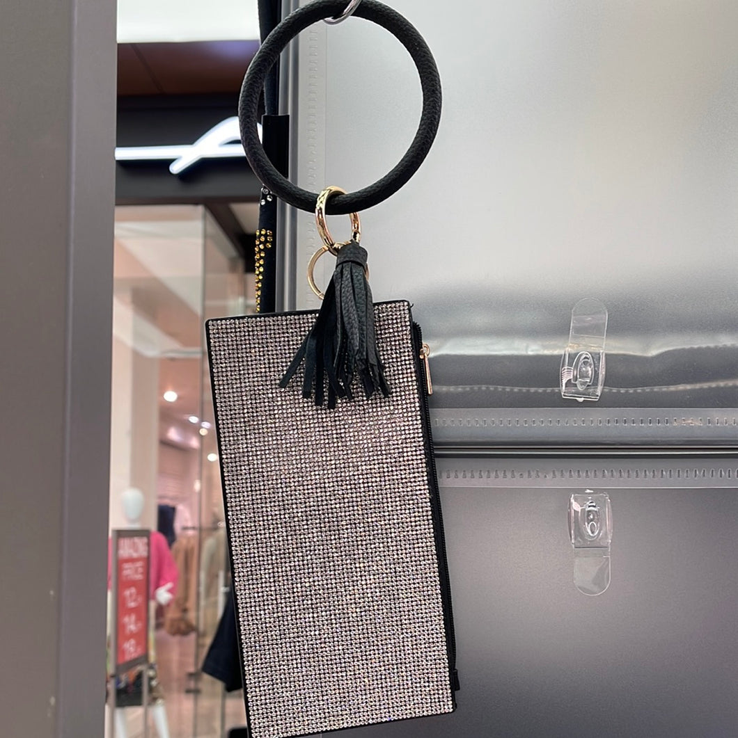 Rhinestone wristlet