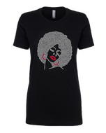 Woman - Afro w/Earrings & Lipstick